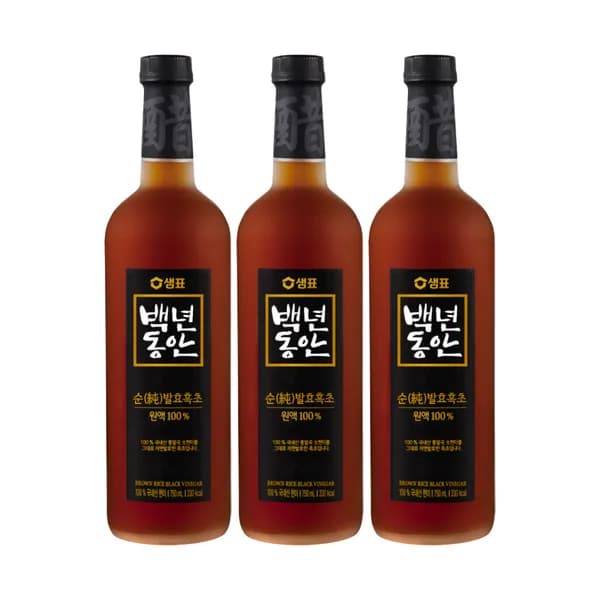 샘표 백년동안 순발효흑초 원액 750ml 3개 46,000원