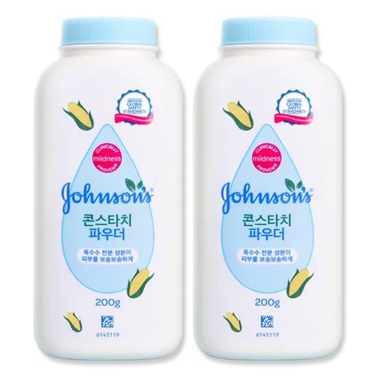 존슨즈 콘스타치 파우더, 200g, 2개