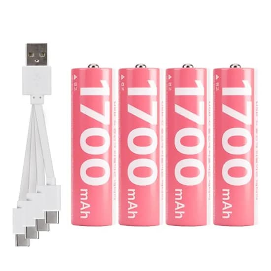 Coms USB-C AA 충전 건전지 세트 4개입