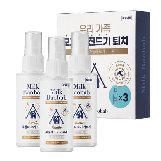 밀크바오밥 패밀리 모기 기피제 60ml 3개