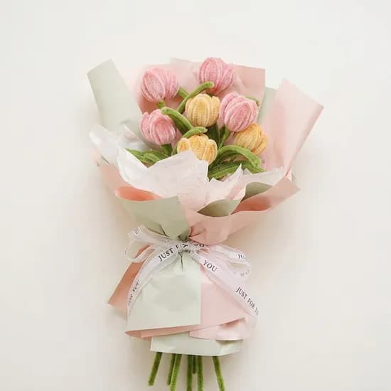 아느캐 DIY 모루 꽃다발 만들기 튤립 핑크 12,900원