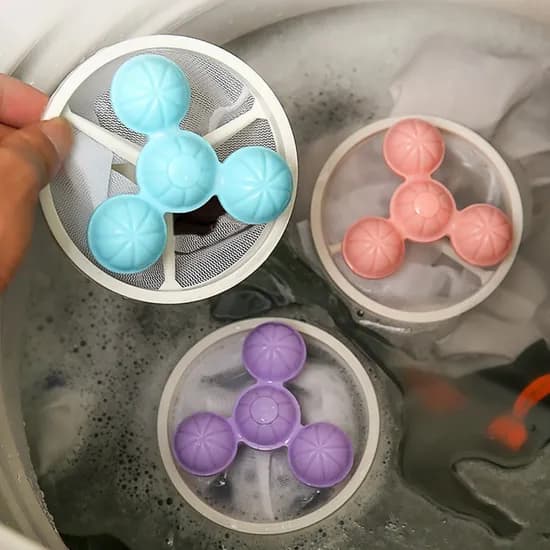 예쁜레브 축구공 회전 통돌이 세탁기 먼지 거름망, 혼합, 3개