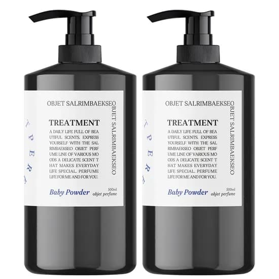 살림백서 오브제 퍼퓸 트리트먼트 베이비파우더 500ml 2개
