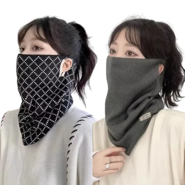 겨울 방한 기모 넥워머 마스크 무지블랙 1개