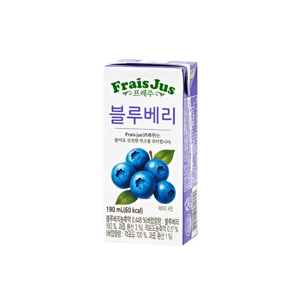 프레주 테트라팩 블루베리 190ml 48개