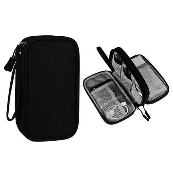 Make speed 여행용 디지털용품 보관 더블 파우치 블랙 1개 5,500원