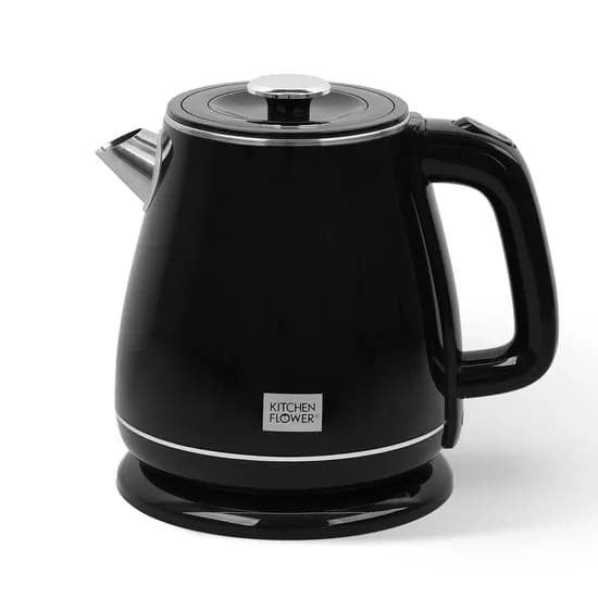 키친플라워 더블 블랙 전기포트, 1.8L, 1개