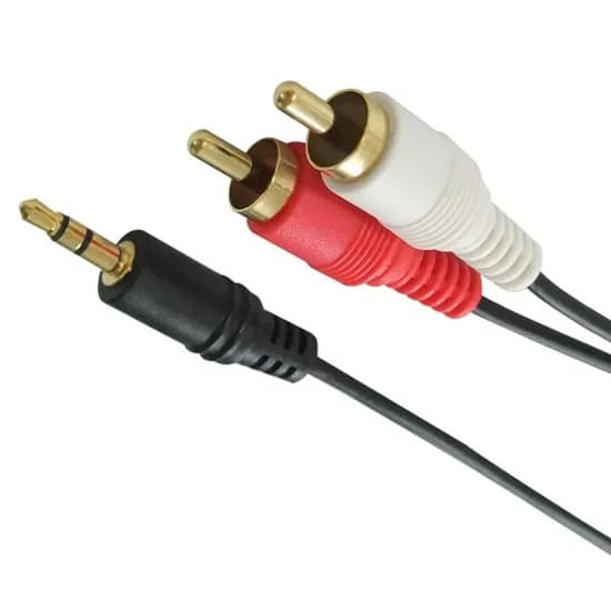 대원TMT AUX 스테레오 3.5mm 2RCA 케이블, DW-ST2RCA, 3m, 블랙, 1개