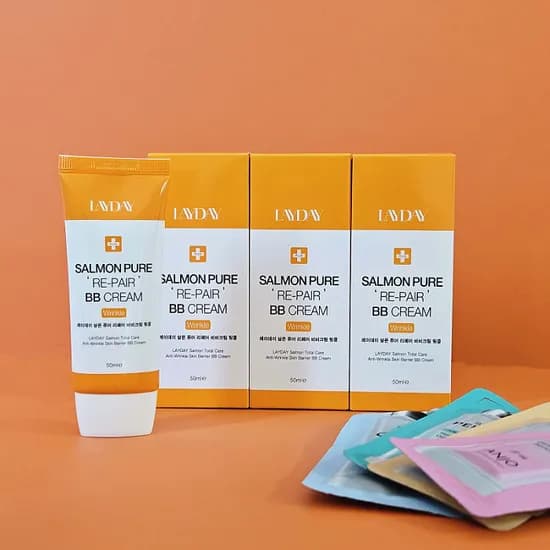 레이데이 살몬퓨어 리페어 비비크림, 50ml, 3개 + 앙쥬 스네일 스파우트, 랜덤, 27ml, 1개