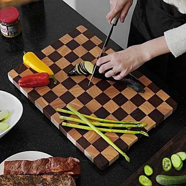 엔젤쿡 엔드그레인도마 블랙우드체크 42x30cm 1개