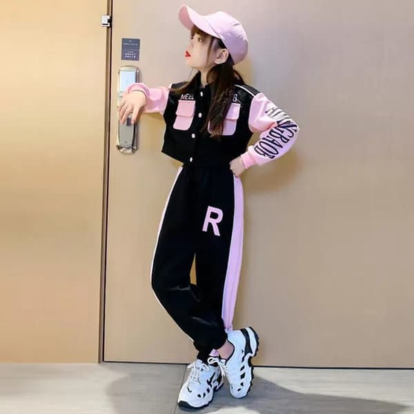 뉴러브 야구 점퍼 상하 세트 핑크 160