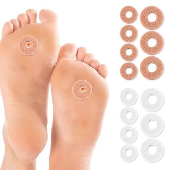 발가락 티눈 사마귀 패치 물집 굳은살 제거 발보호 캐시미어 원형 패드 밴드, 흰색, 2.5cm, 1개