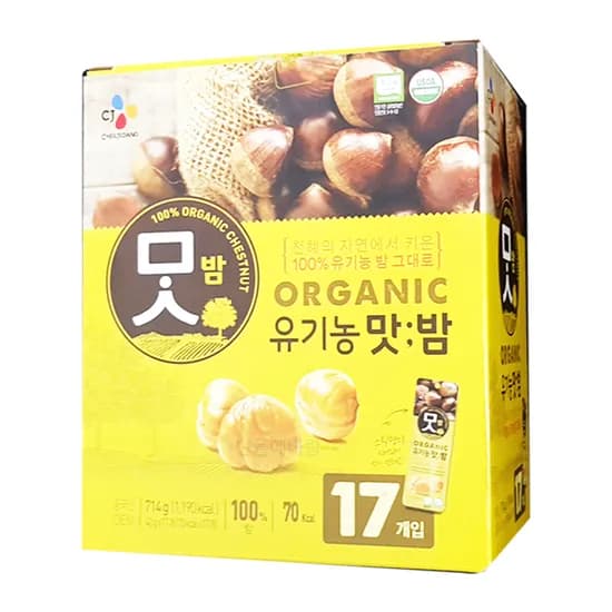 씨제이 유기농 맛밤, 42g, 17개