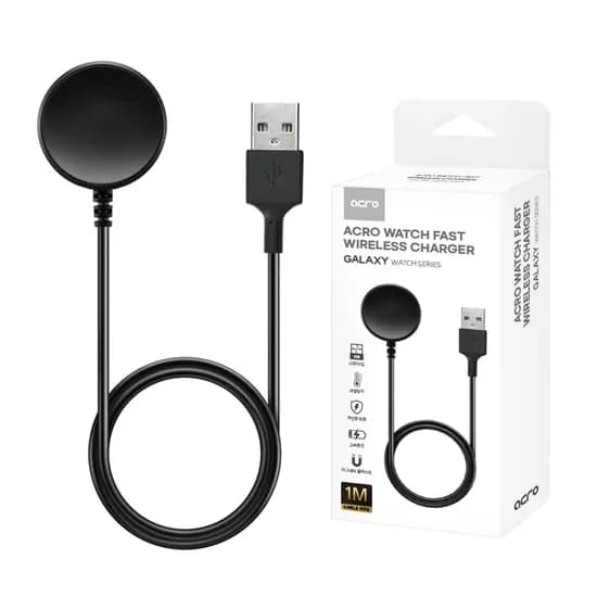 아크로 갤럭시 워치충전기 USB (ACRO AW-SP100 USB), 아크로 갤럭시 워치충전기 USB (블랙)