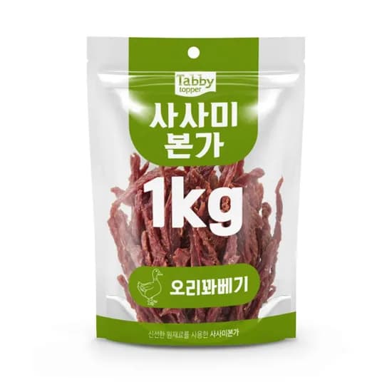 테비 고런치 사사미본가 오리꽈배기 강아지 1kg 1개 12,400원