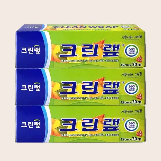 크린랩 랩, 15cm x 30m, 3개, 1세트