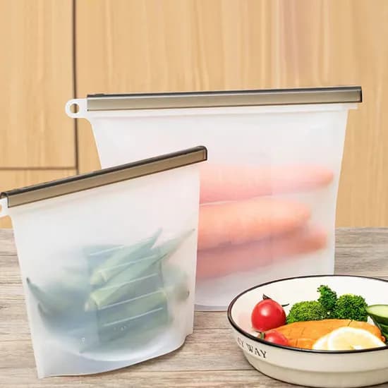 친환경 실리콘 지퍼백 1000ml 6개