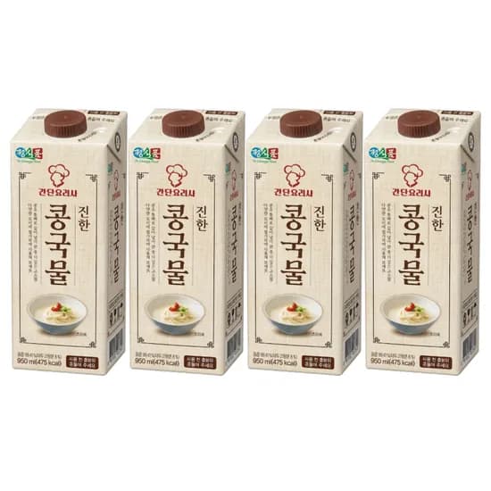 정식품 간단요리사 진한 콩국물, 950ml, 4팩