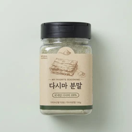 다시마 분말 국내산 천연조미료 감칠맛 국물용 요리용 해산물가루 150g 1개