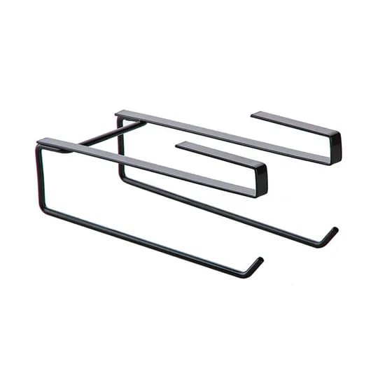 에코벨 더블형 행주걸이 키친타올걸이 세트 수납 거치대 블랙 26.5x7x11cm 1개
