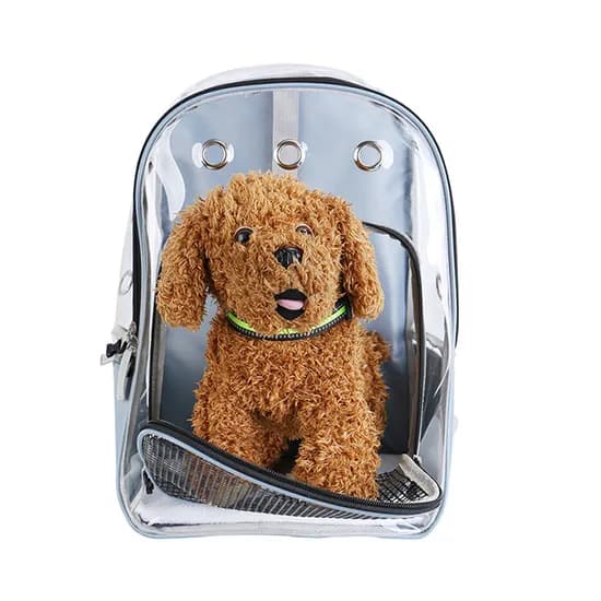 애견 투명가방 통풍형, 그레이, 1개
