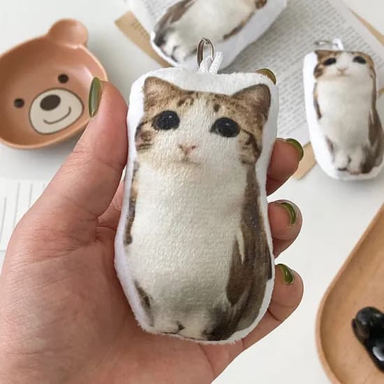 데데리트 사운드 고양이 부엉이 인형 키링 1개