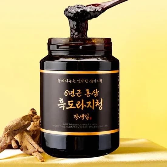장생길 6년근 홍삼 흑도라지청 550g 1개