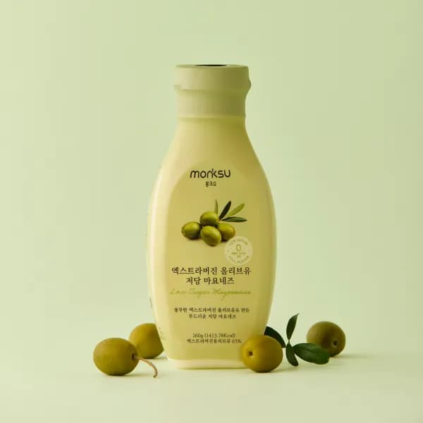 몽크슈 엑스트라버진 올리브유 저당 마요네즈 소스 260g 2개