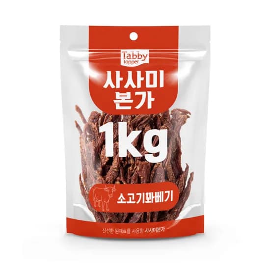 테비토퍼 사사미 본가 소고기꽈배기, 1kg, 1개
