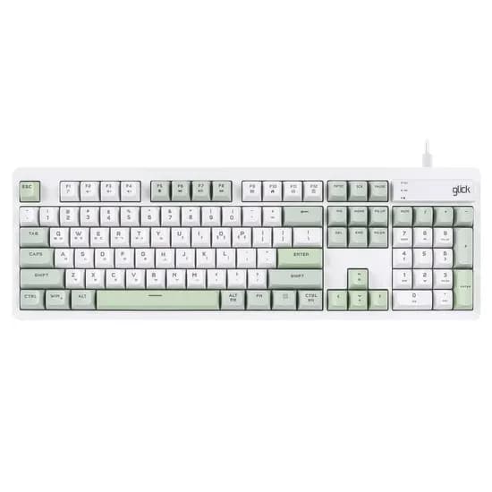 지클릭커 OFFICEPRO OPK50 사일런스 M RGB 풀윤활 무소음 방수 키보드 104키, 그린위치, 멤브레인