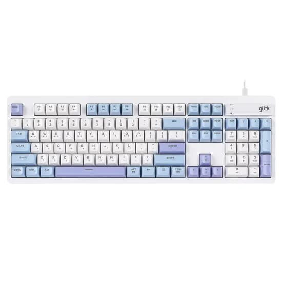 지클릭커 OFFICEPRO OPK50 사일런스 M RGB 풀윤활 무소음 방수 키보드 104키, 스카이시티, 멤브레인