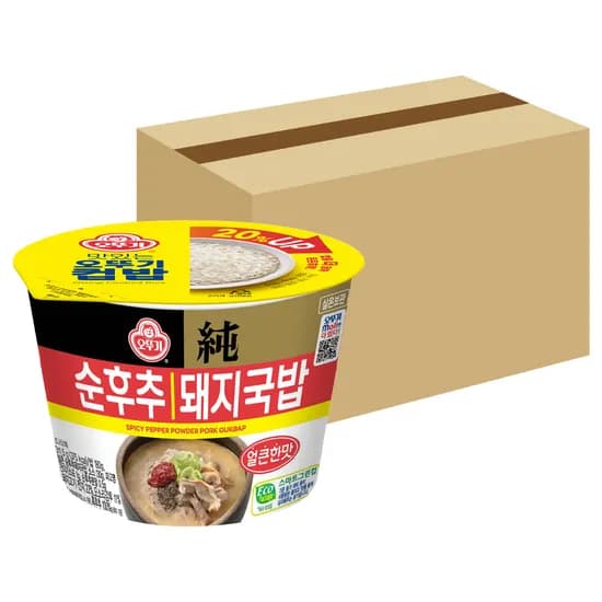 오뚜기 컵밥 얼큰 순후추 돼지국밥 311.5g 12개