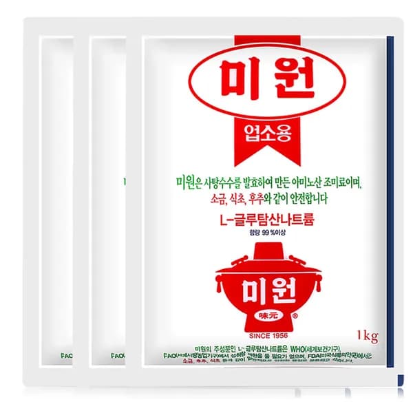 미원 감칠맛 조미료 1kg 3개 35,990원