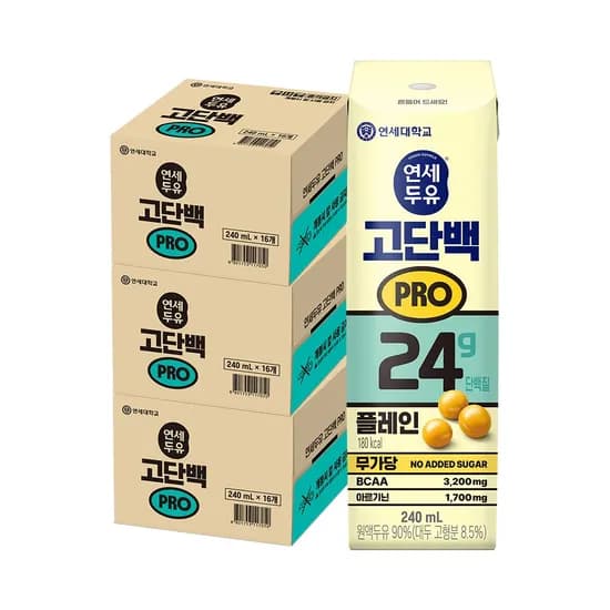 연세두유 고단백 PRO 플레인 240ml 48개