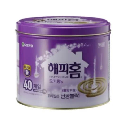 유한양행 해피홈 모기향 40개 1캔