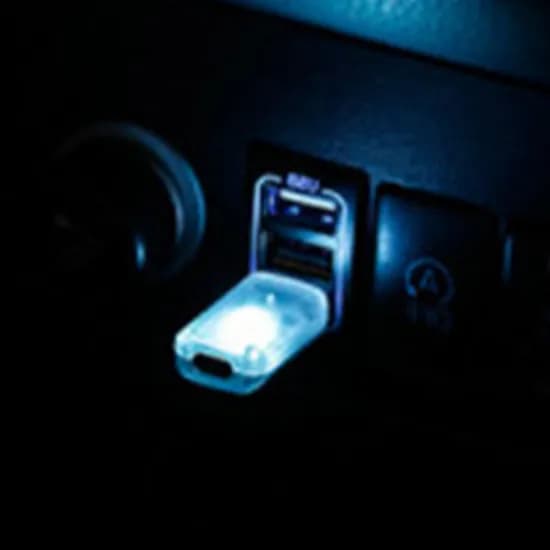 자동차 RGB USB 무드등 차량용 풋등 실내등, 소리인식, 1개