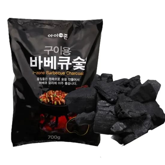 아이존 캠핑 야자 활성탄 바베큐 숯 700g 3봉 1개