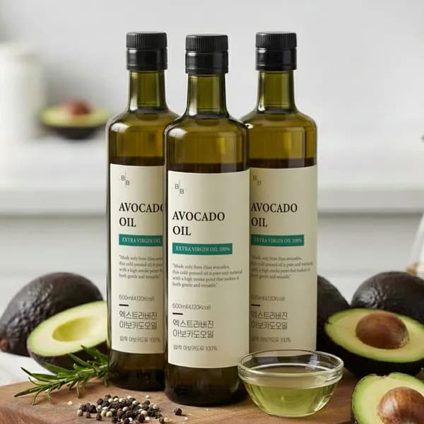 비오바이 아보카도 오일 엑스트라버진 저온압착 500ml 3병