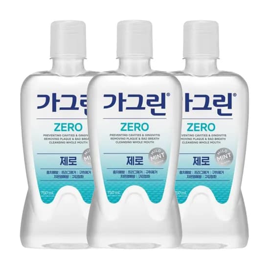동아제약 가그린 제로 750ml 3개