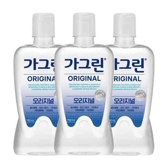동아제약 가그린 오리지널 750ml 3개