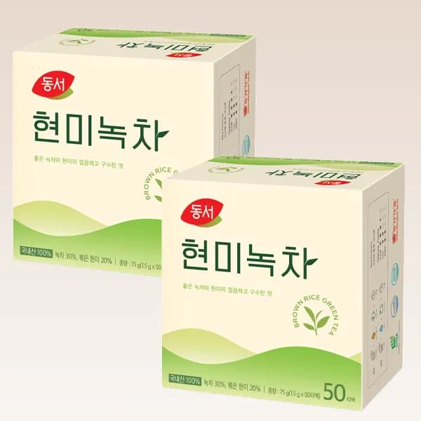 동서 현미녹차 75g 50개입 2통 9,890원