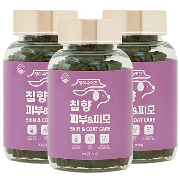 댕이수랏간 강아지 피부 영양제 침향 피부&피모 100g 99정 3개 57,800원