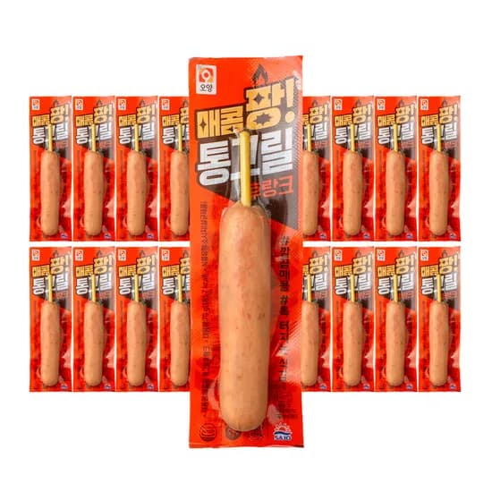 사조오양 매콤팡 통그릴 후랑크 매콤 70g 20개