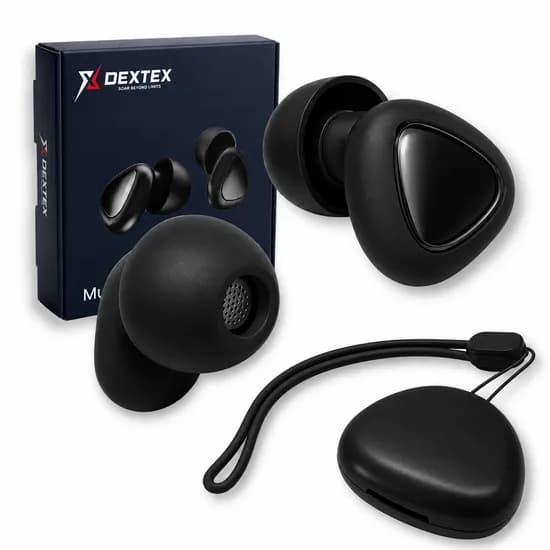 DEXTEX 뮤트핏 실리콘 소음 차단 수면 귀마개 딥블랙 1세트