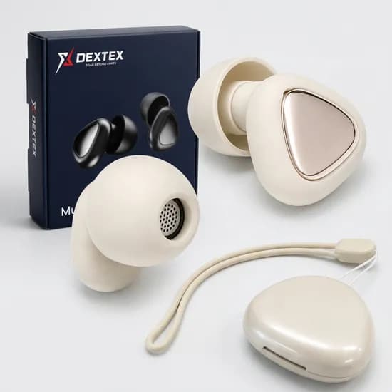 DEXTEX 뮤트핏 실리콘 소음 차단 수면 귀마개 퓨어아이보리 1세트