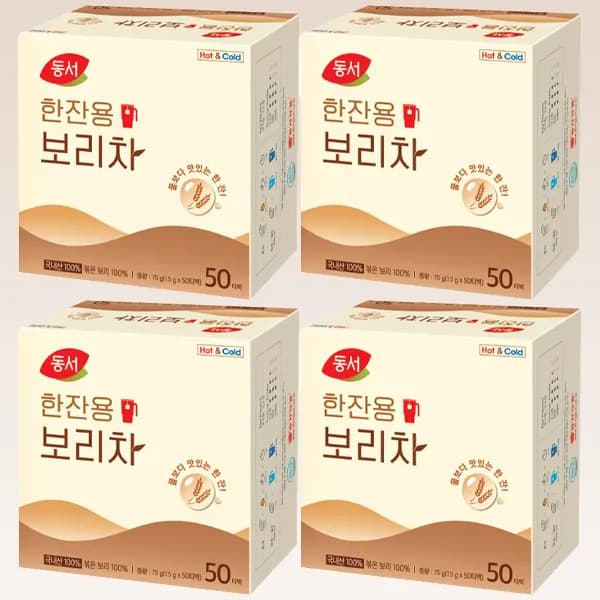 동서 한잔용 보리차 티백 50개입 4통 19,000원