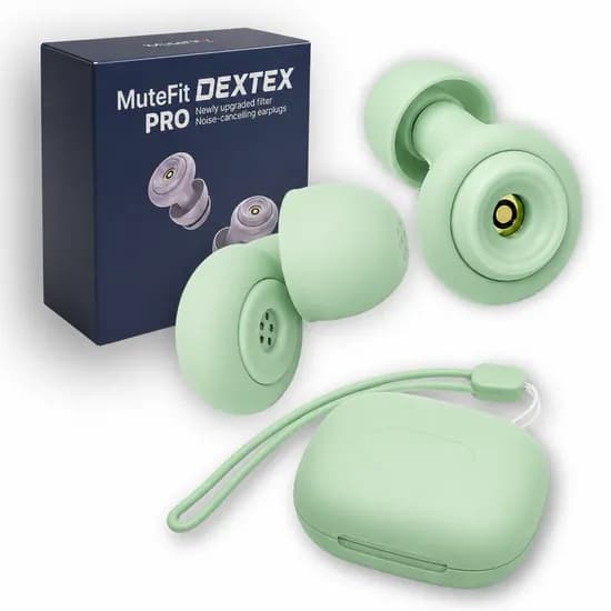 DEXTEX 뮤트핏Pro 실리콘 소음 차단 수면 귀마개 민트그린 1세트