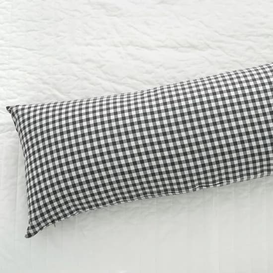 스코홈 안고베고 롱쿠션 긴베개 바디필로우 커버, 체크차콜, 100x40cm, 2개