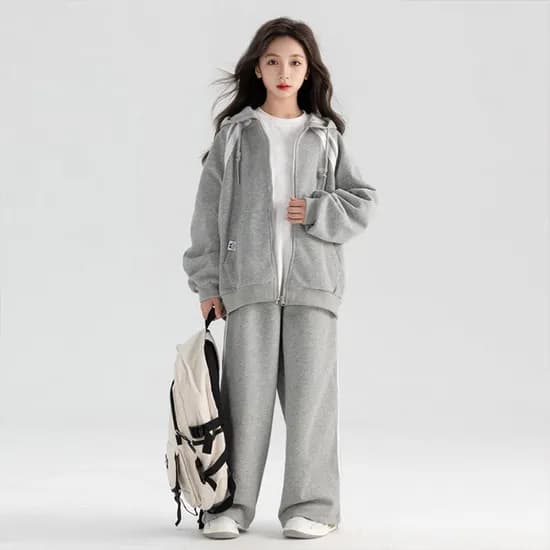 KIDSRECIPE 레일후드집업상하세트 메란지 160