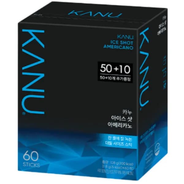 동서식품 카누 아이스샷 아메리카노 1.8g 60개 19,600원